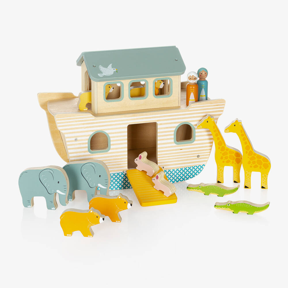 Bigjigs - لعبة سفينة نوح خشب للأطفال (35 سم) | Childrensalon