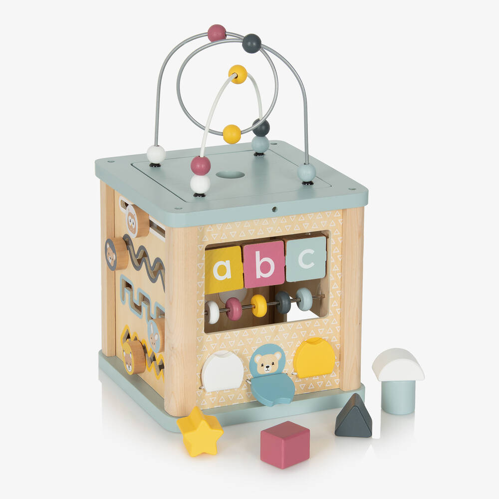 Bigjigs - Wooden Activity Cube (23cm) | Childrensalon