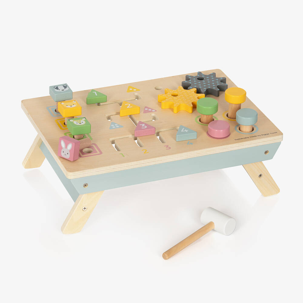 Bigjigs - طاولة أنشطة خشب للأطفال (37 سم)  | Childrensalon