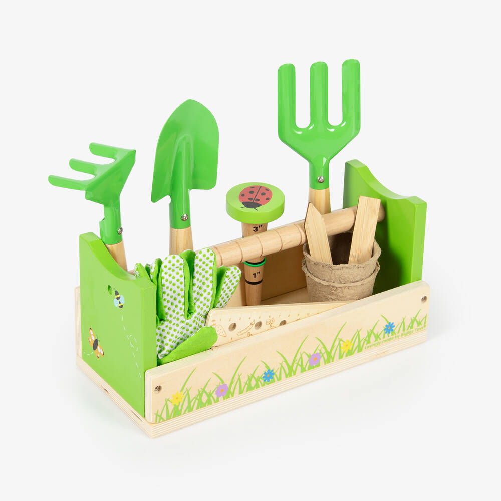 Bigjigs - حامل أدوات البستنة خشب للأطفال (28 سم) | Childrensalon