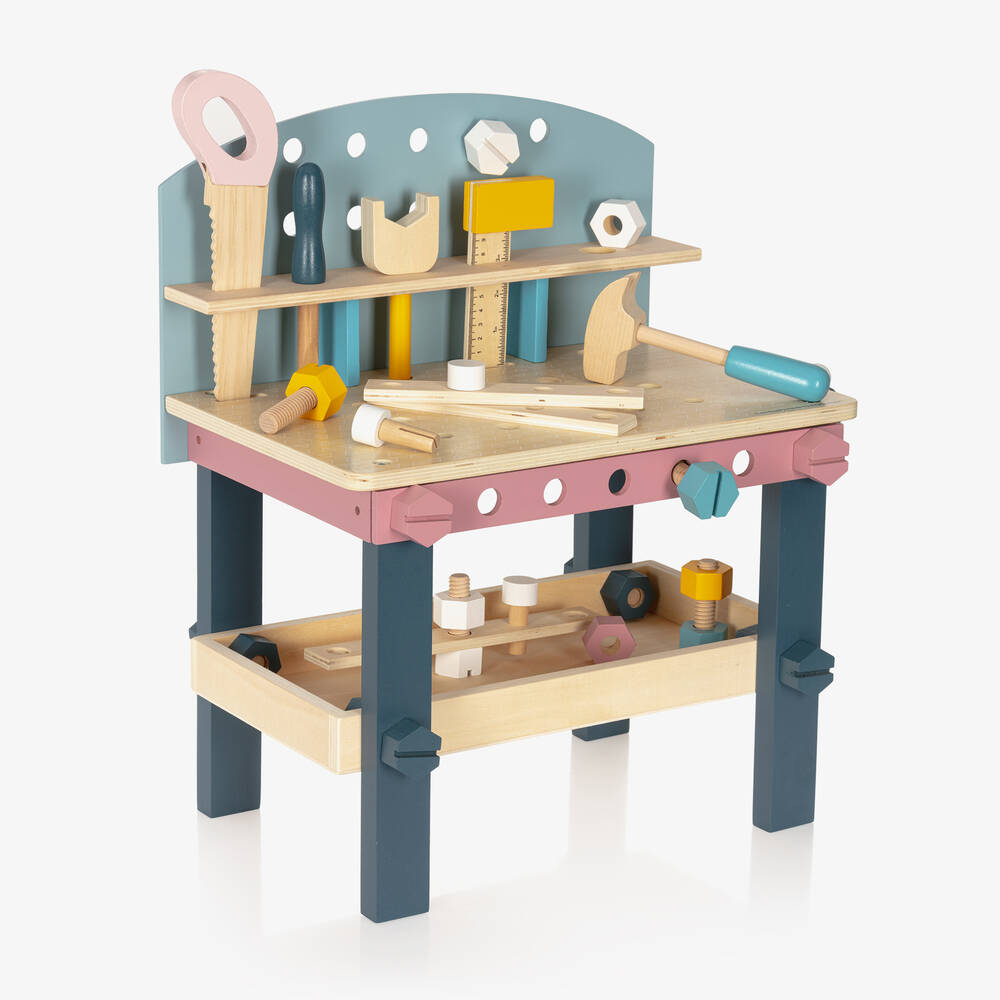 Bigjigs - طاولة أدوات خشب للأطفال (49 سم) | Childrensalon