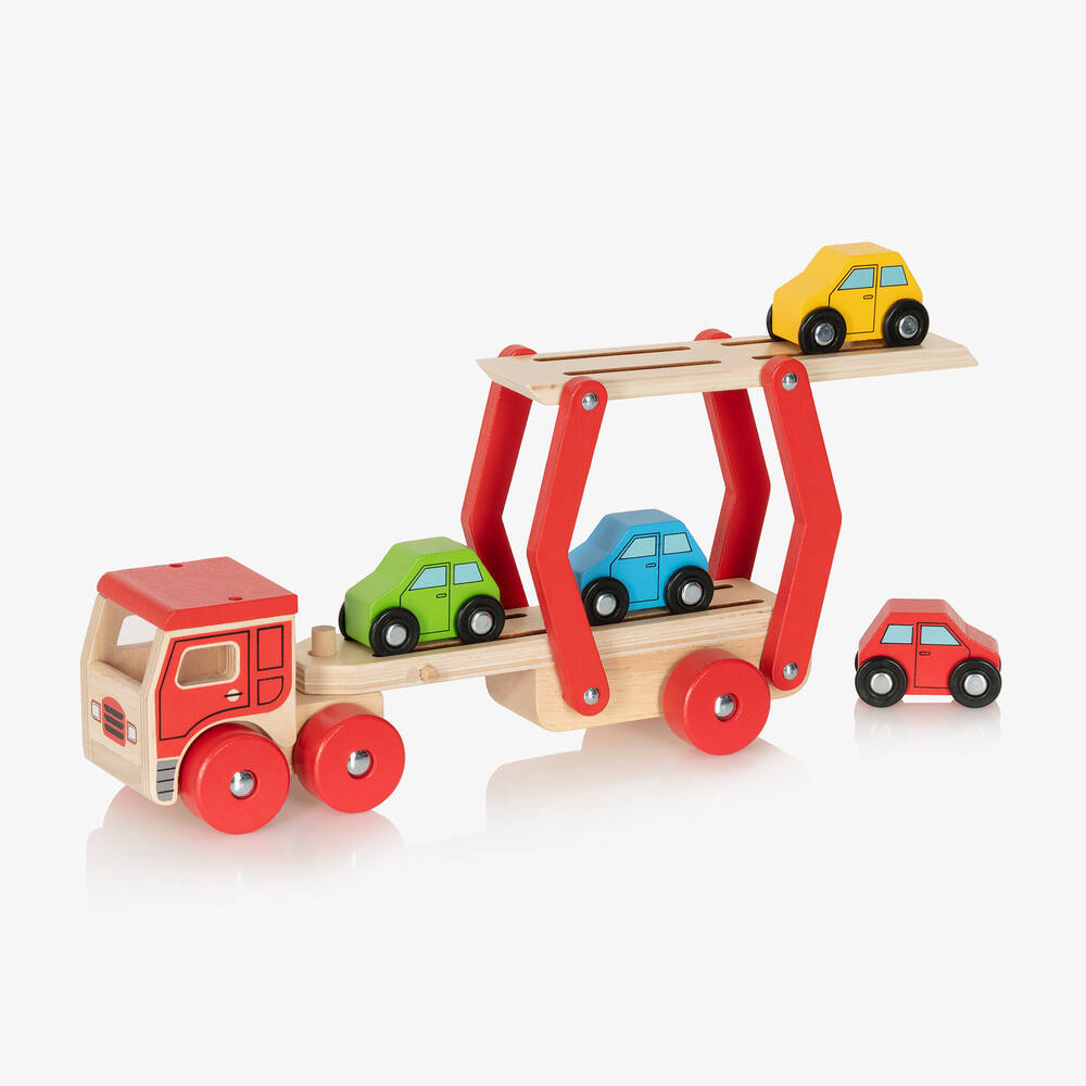 Bigjigs - Деревянный грузовик-транспортер (29см) | Childrensalon