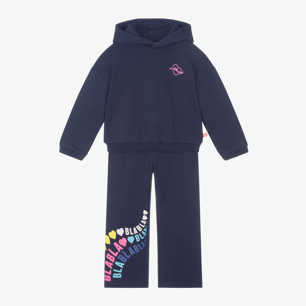 Billieblush - Girls Blue Cotton Tracksuit | Childrensalon