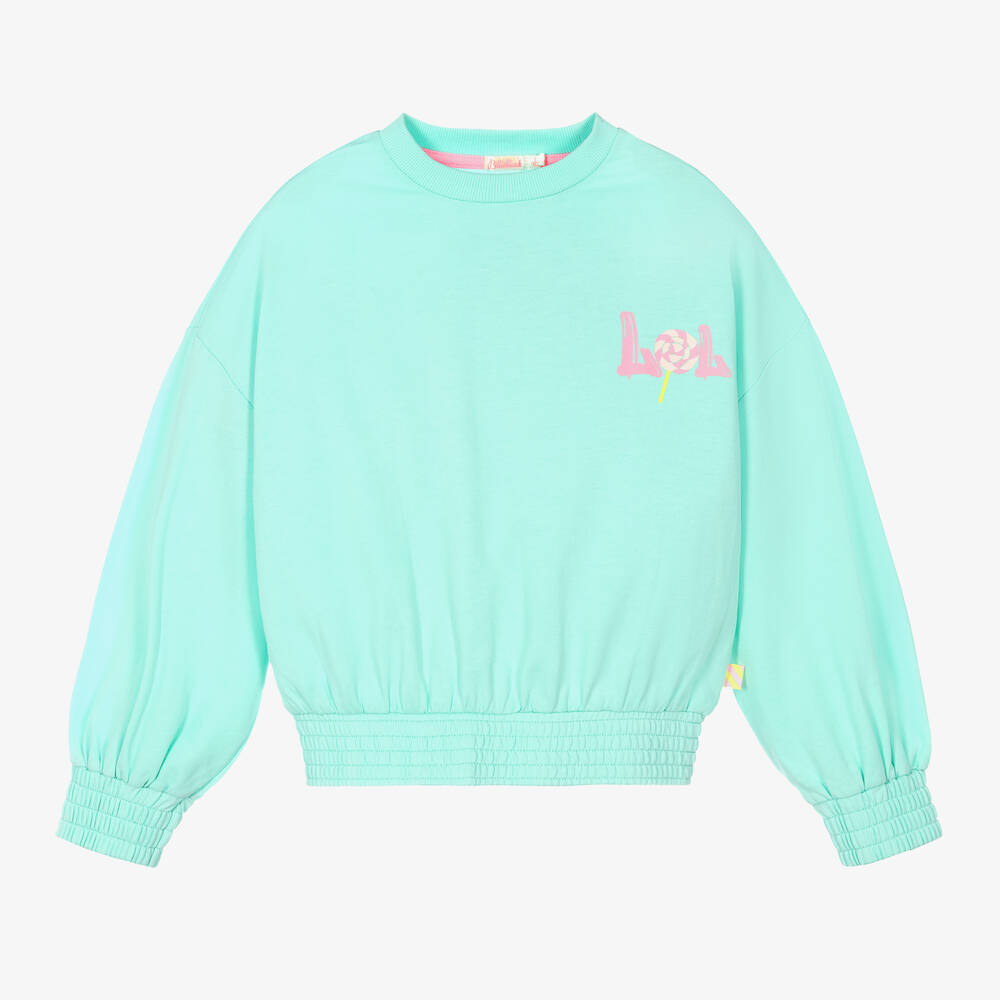 Billieblush - Girls Blue Lollypop Cotton Sweatshirt | Childrensalon