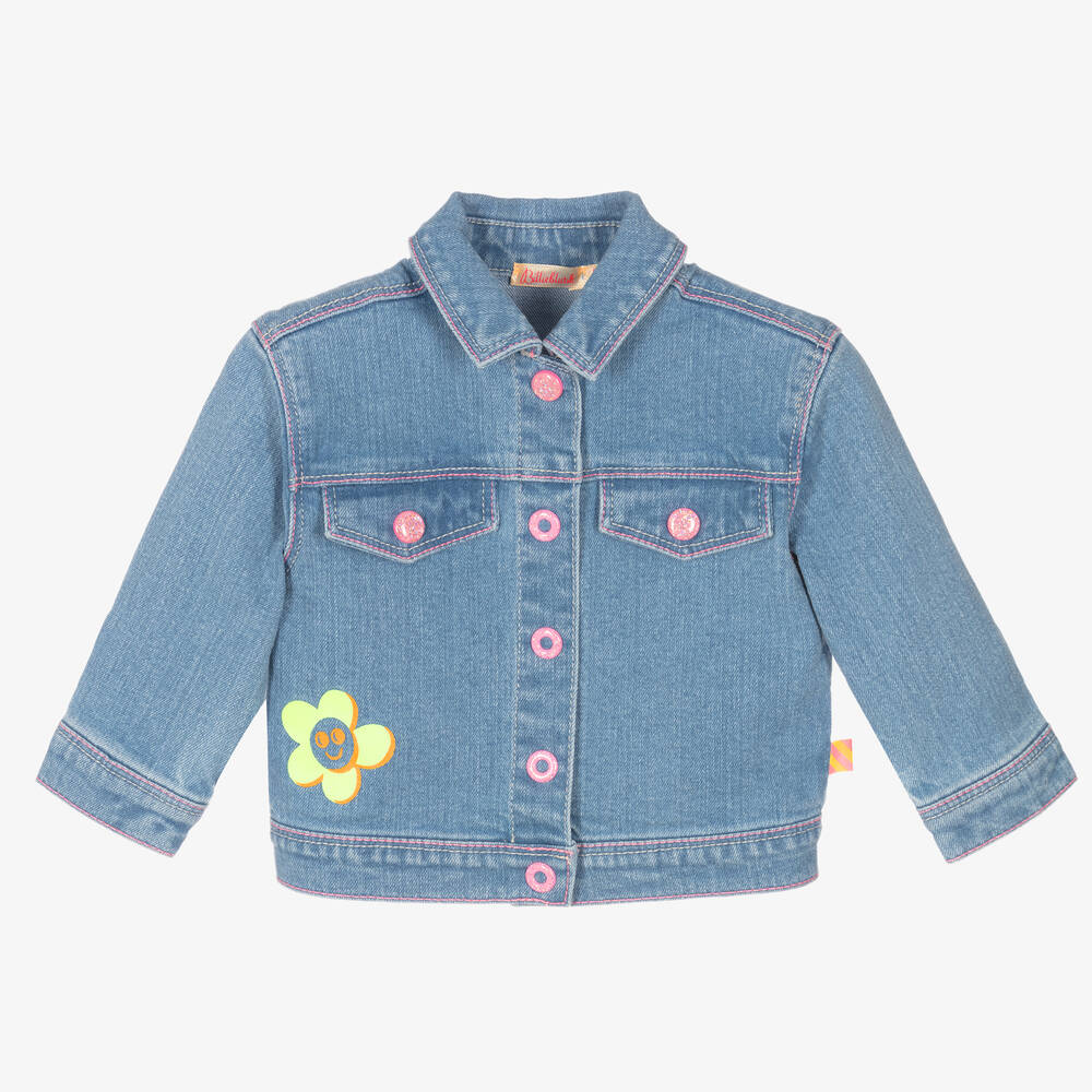 Billieblush - Girls Blue Sparkly Denim Jacket | Childrensalon