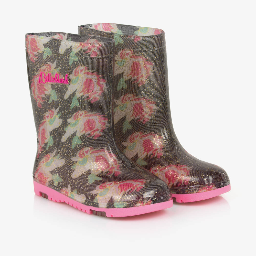 Billieblush - Girls Blue Unicorn Rain Boots | Childrensalon