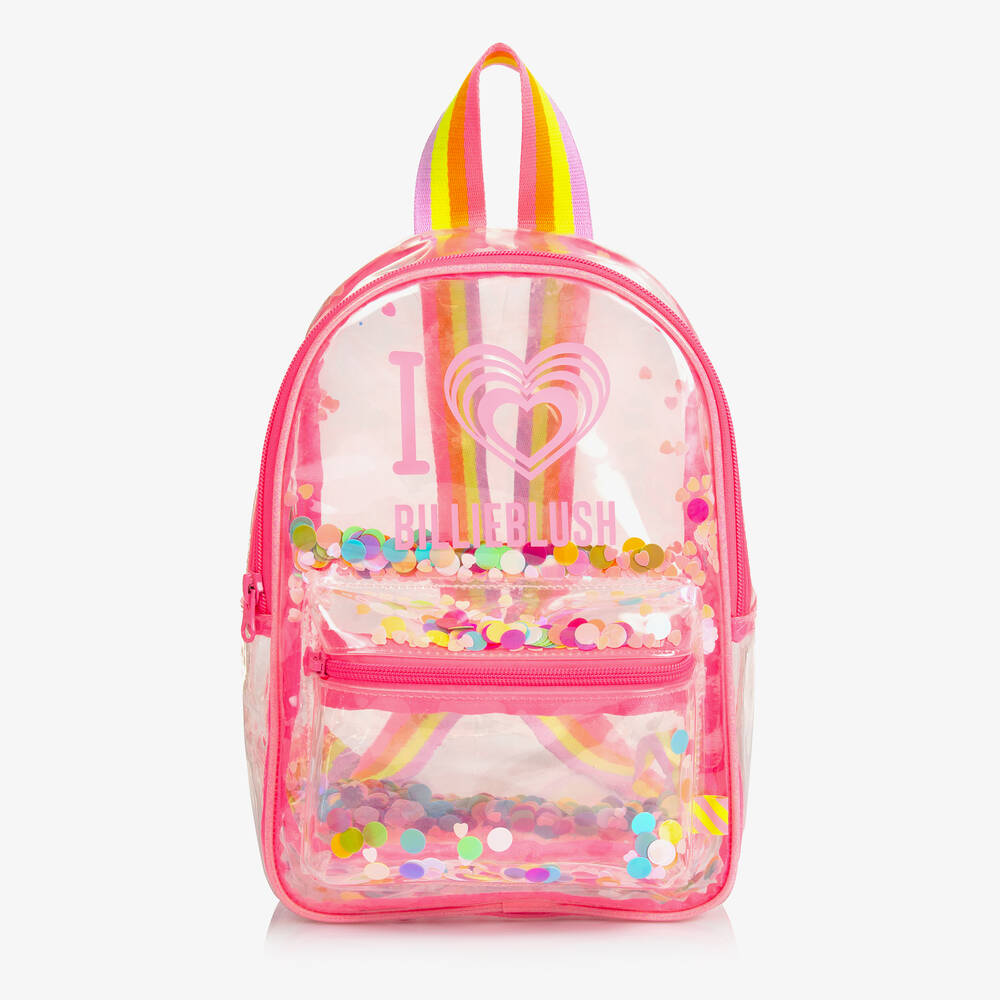Billieblush - Girls Clear Glitter Backpack (27cm) | Childrensalon