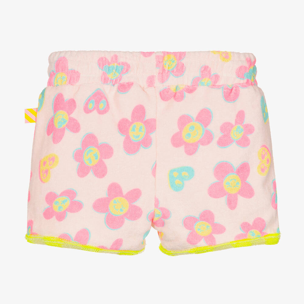 Billieblush - Girls Light Pink Cotton Towelling Shorts | Childrensalon