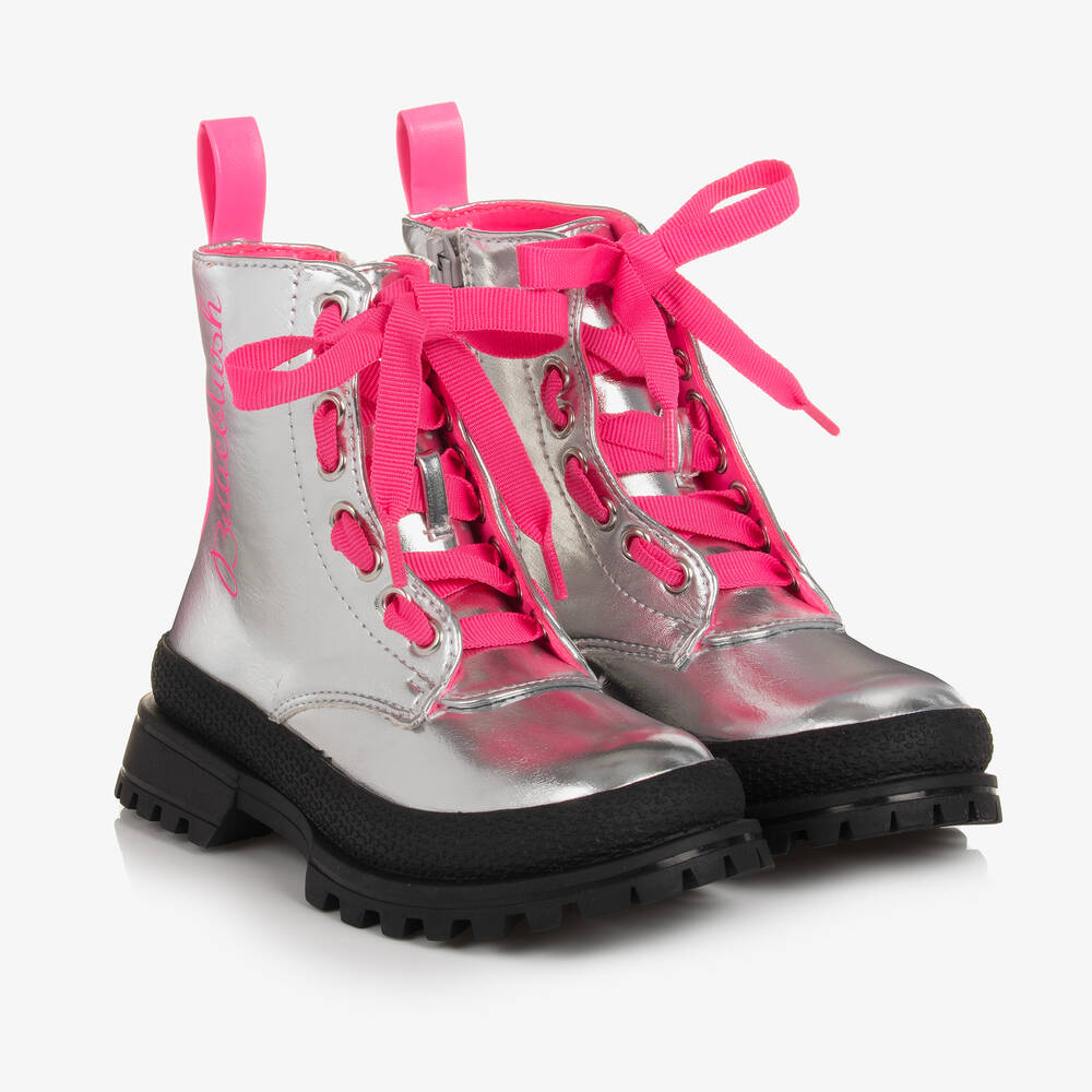 Girls Junior Ankle Boots - Pink