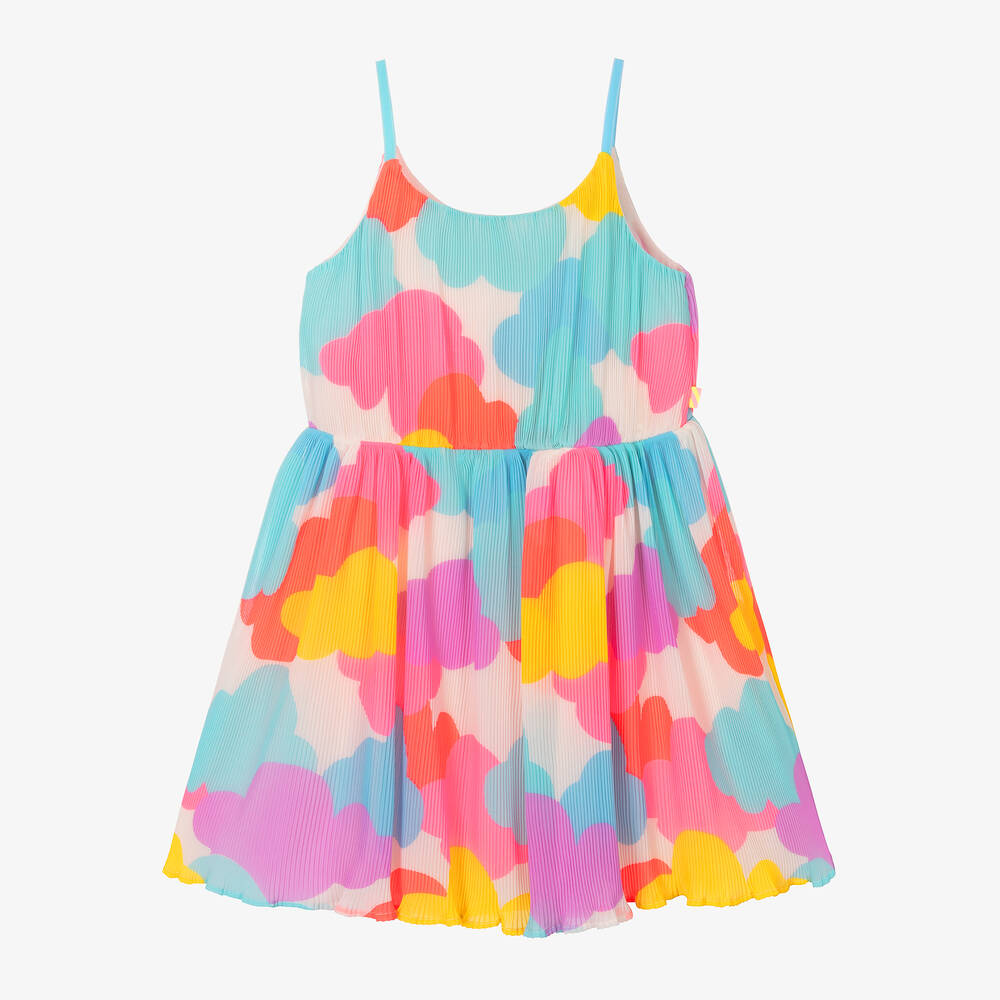 Billieblush - Girls Multicolour Cloud Pleated Dress | Childrensalon