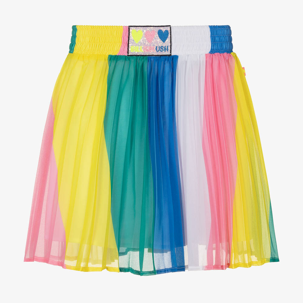 Billieblush - Girls Multicoloured Stripe Crêpe Skirt | Childrensalon