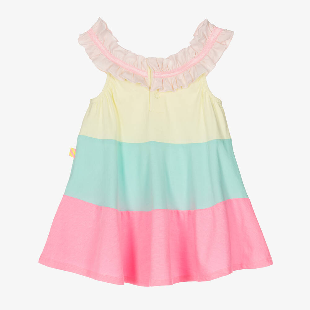 Billieblush - Girls Neon Pink Cotton Jersey Dress | Childrensalon