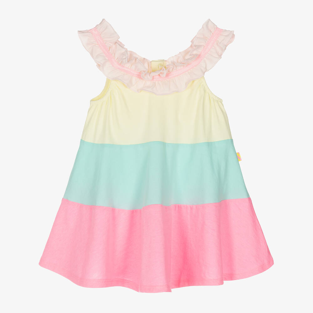 Billieblush - Girls Neon Pink Cotton Jersey Dress | Childrensalon
