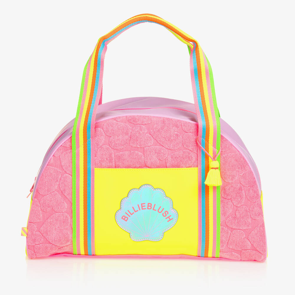 Billieblush - حقيبة جلد صناعي لون زهري نيون للبنات (42 سم) | Childrensalon