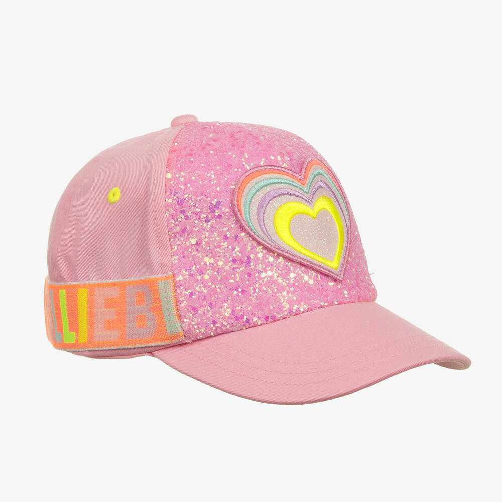 Billieblush - Girls Neon Pink Glitter Cap | Childrensalon