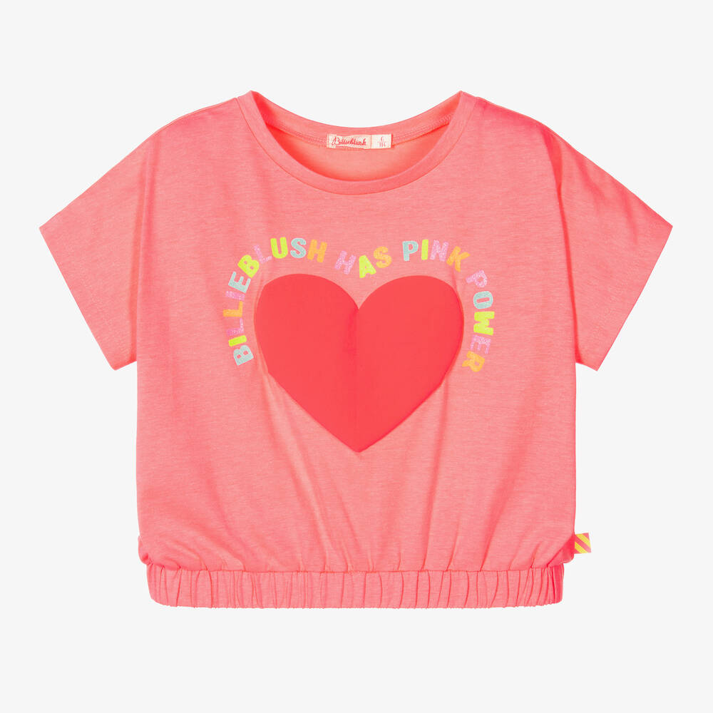 Billieblush - Girls Neon Pink Jersey T-Shirt | Childrensalon