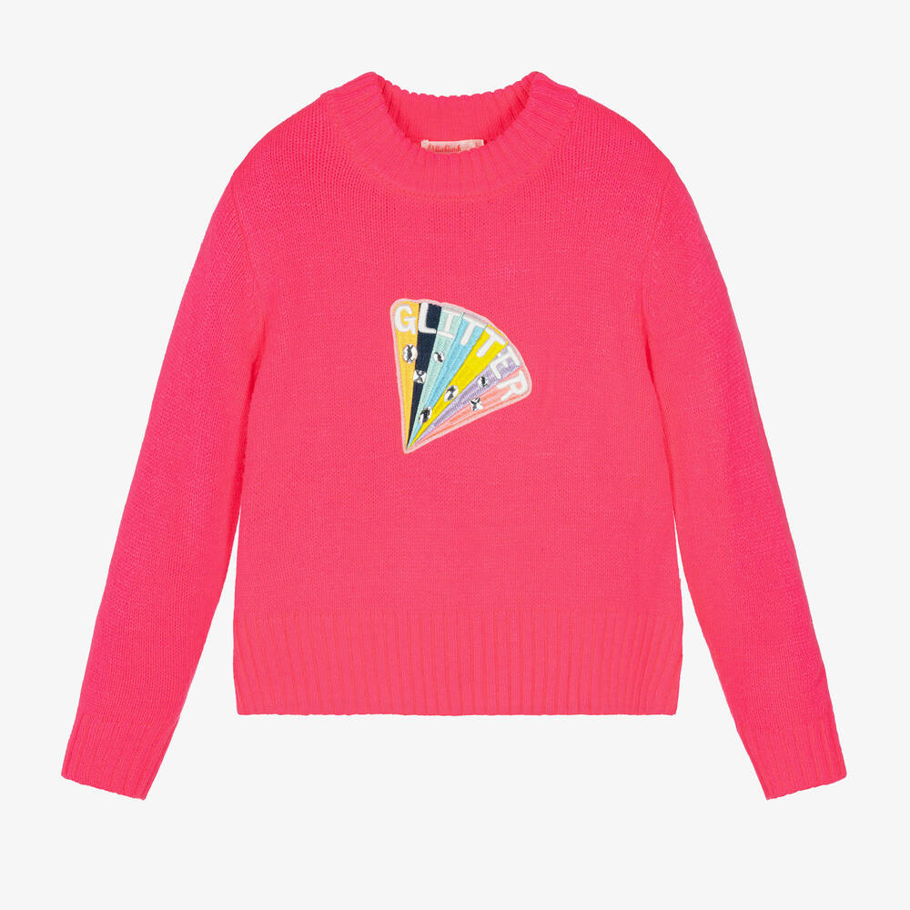 Billieblush - Girls Neon Pink Sweater | Childrensalon