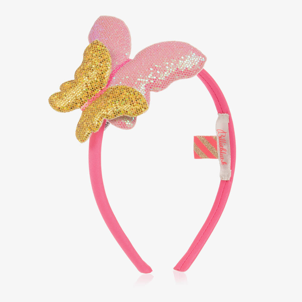 Billieblush Kids' Sequinned Butterfly Headband In Pink