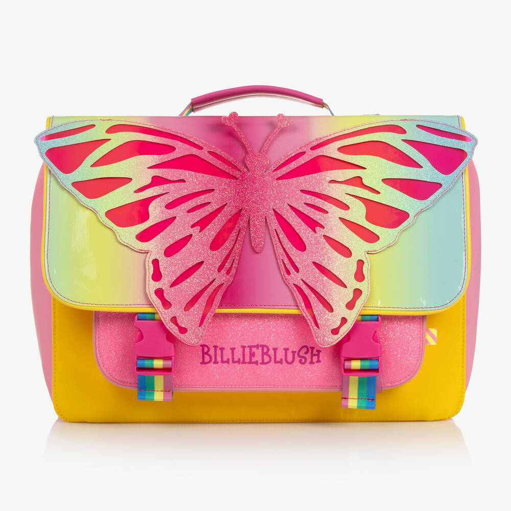 Billieblush - Girls Pink Butterfly Satchel Backpack (39cm) | Childrensalon
