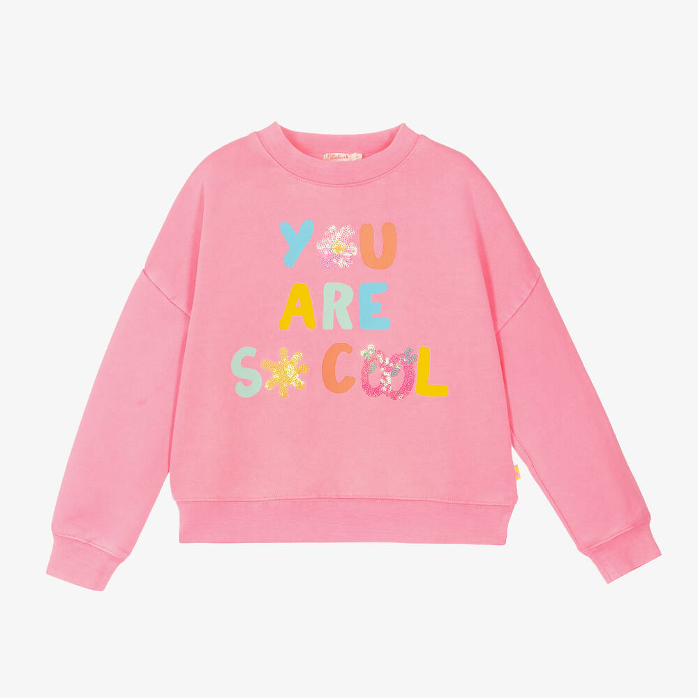 Billieblush Babies' Girls Pink Cotton Sweatshirt