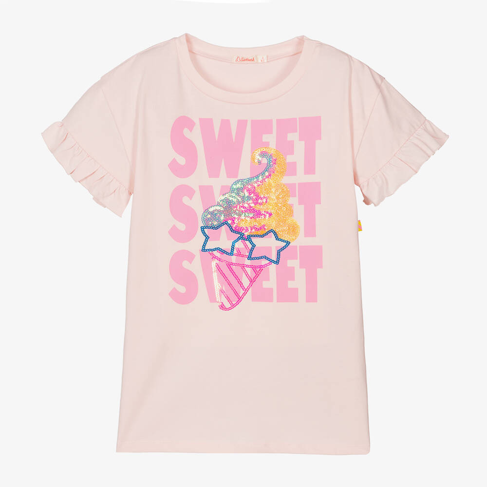 Billieblush - Girls Pink Cotton T-Shirt Dress | Childrensalon