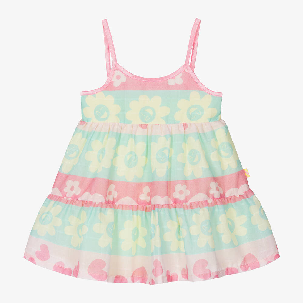 Billieblush - Girls Pink Flower & Heart Cotton Dress | Childrensalon