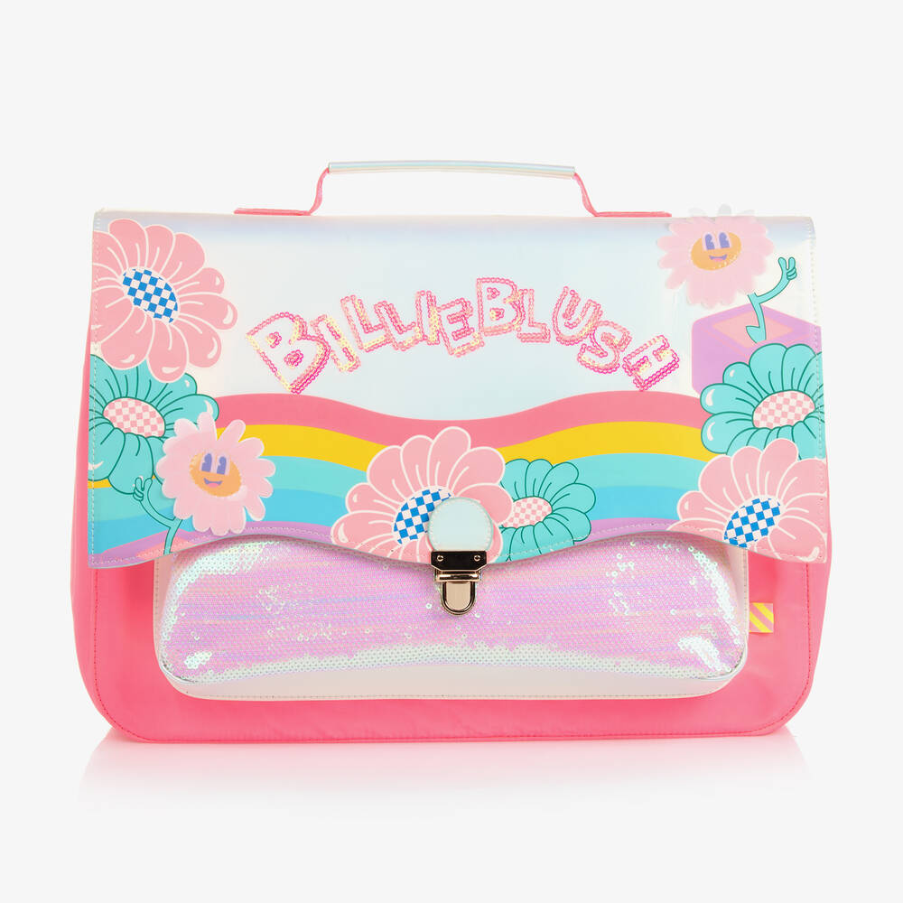 Billieblush - Girls Pink Flower Satchel Backpack (38cm) | Childrensalon
