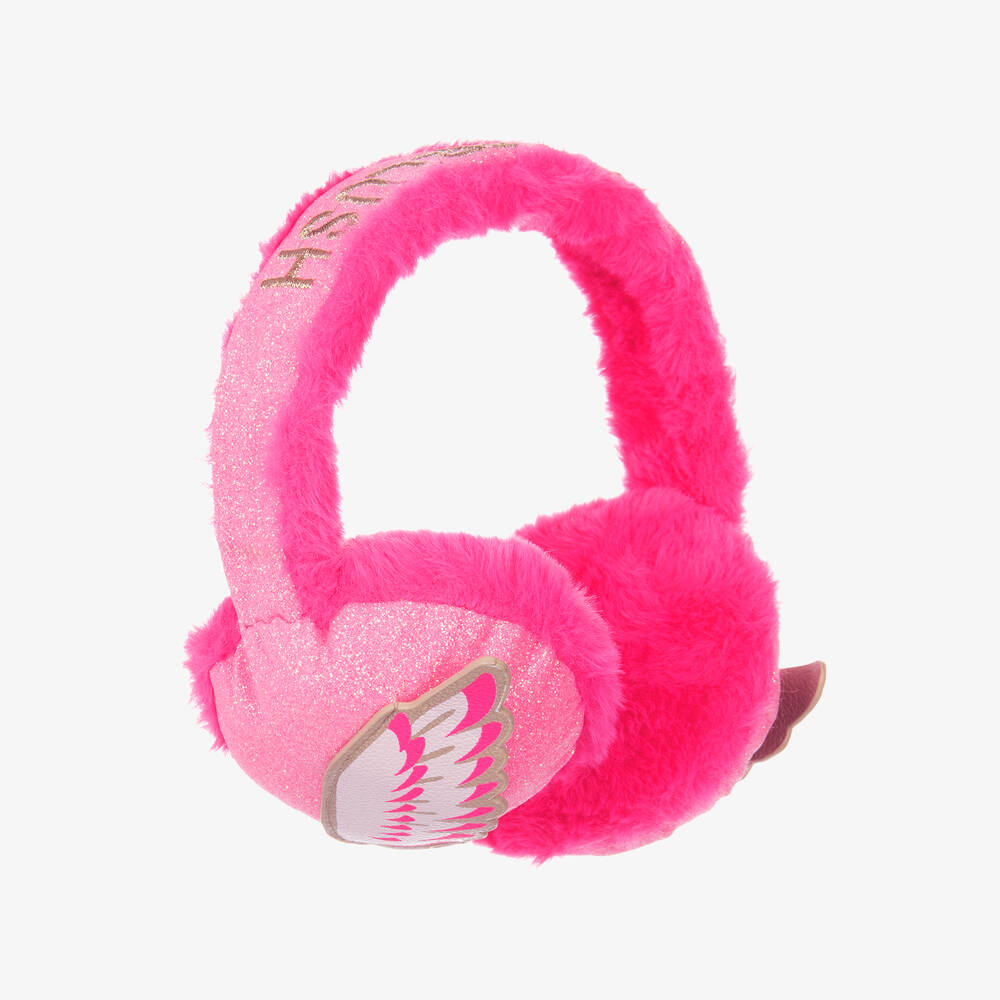 Billieblush - Girls Pink Glitter Ear Muffs | Childrensalon