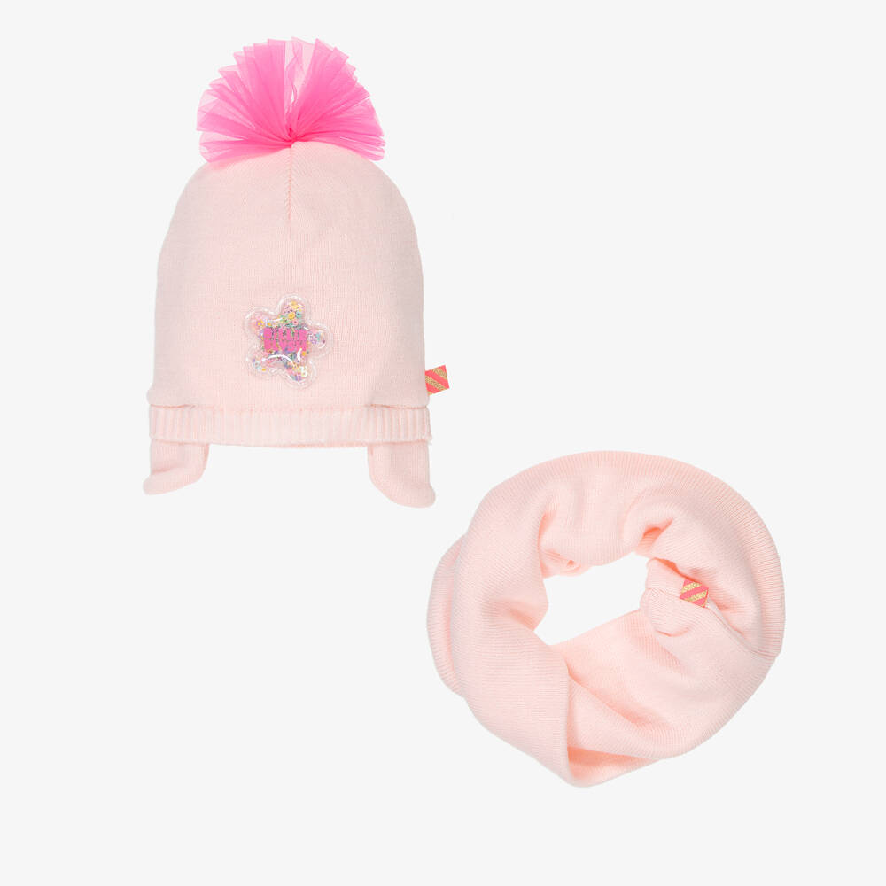 Billieblush - Girls Pink Hat & Scarf Set | Childrensalon