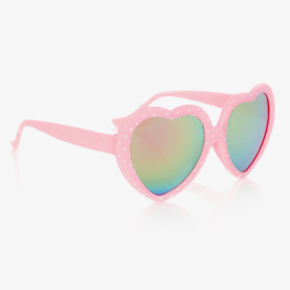 Billieblush Kids' Girls Pink Heart Sunglasses (uv400)