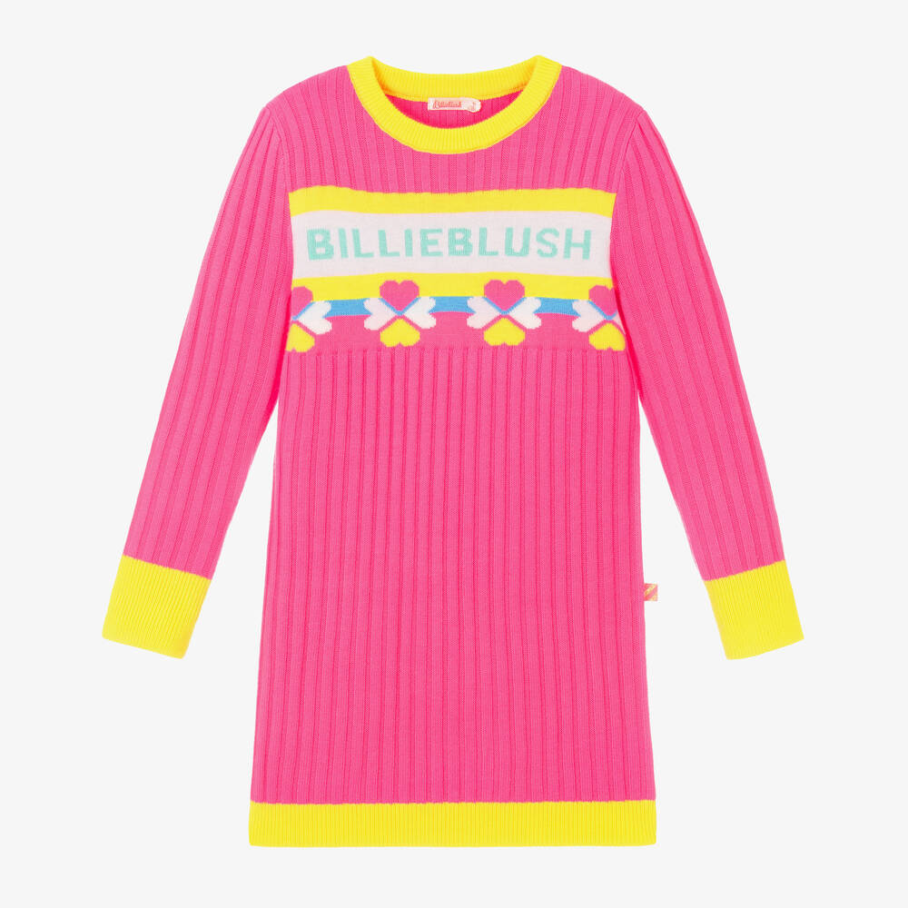 Billieblush - Girls Pink Knitted Dress | Childrensalon