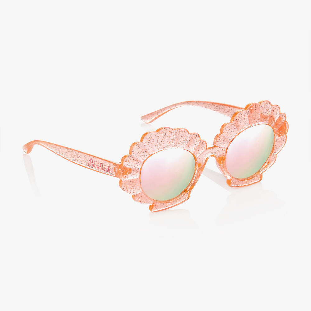 Shop Billieblush Girls Pink Seashell Sunglasses (uv400)