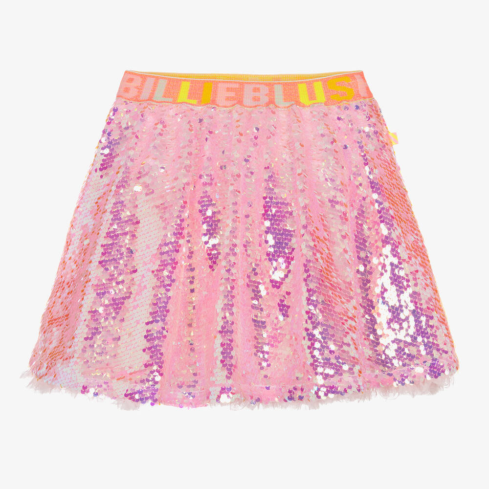 Billieblush - Girls Pink Sequinned Skirt | Childrensalon