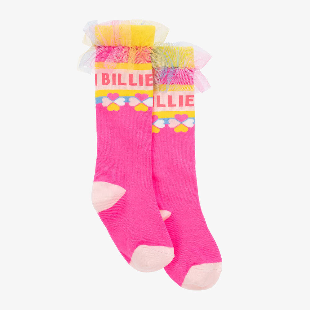 Billieblush - Girls Pink Tulle Ruffle Socks | Childrensalon