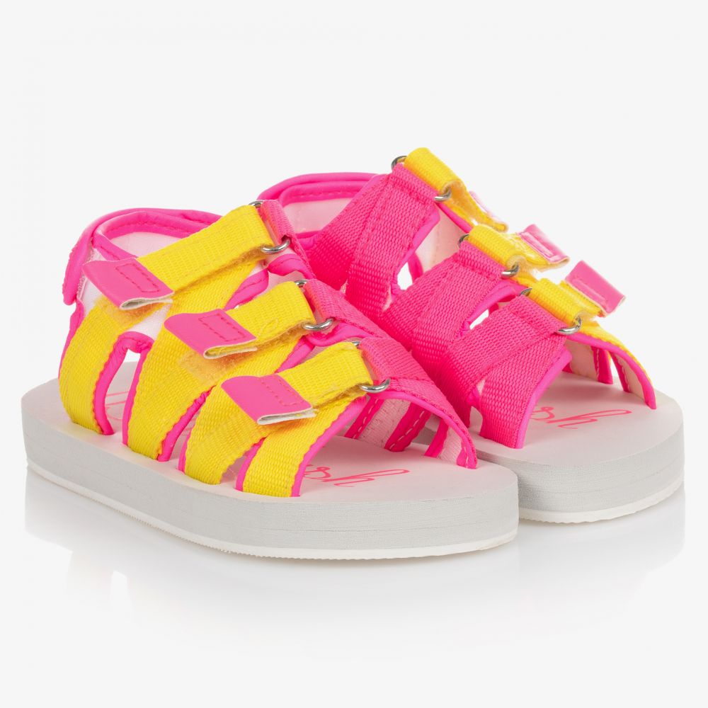 pink and yellow sandals