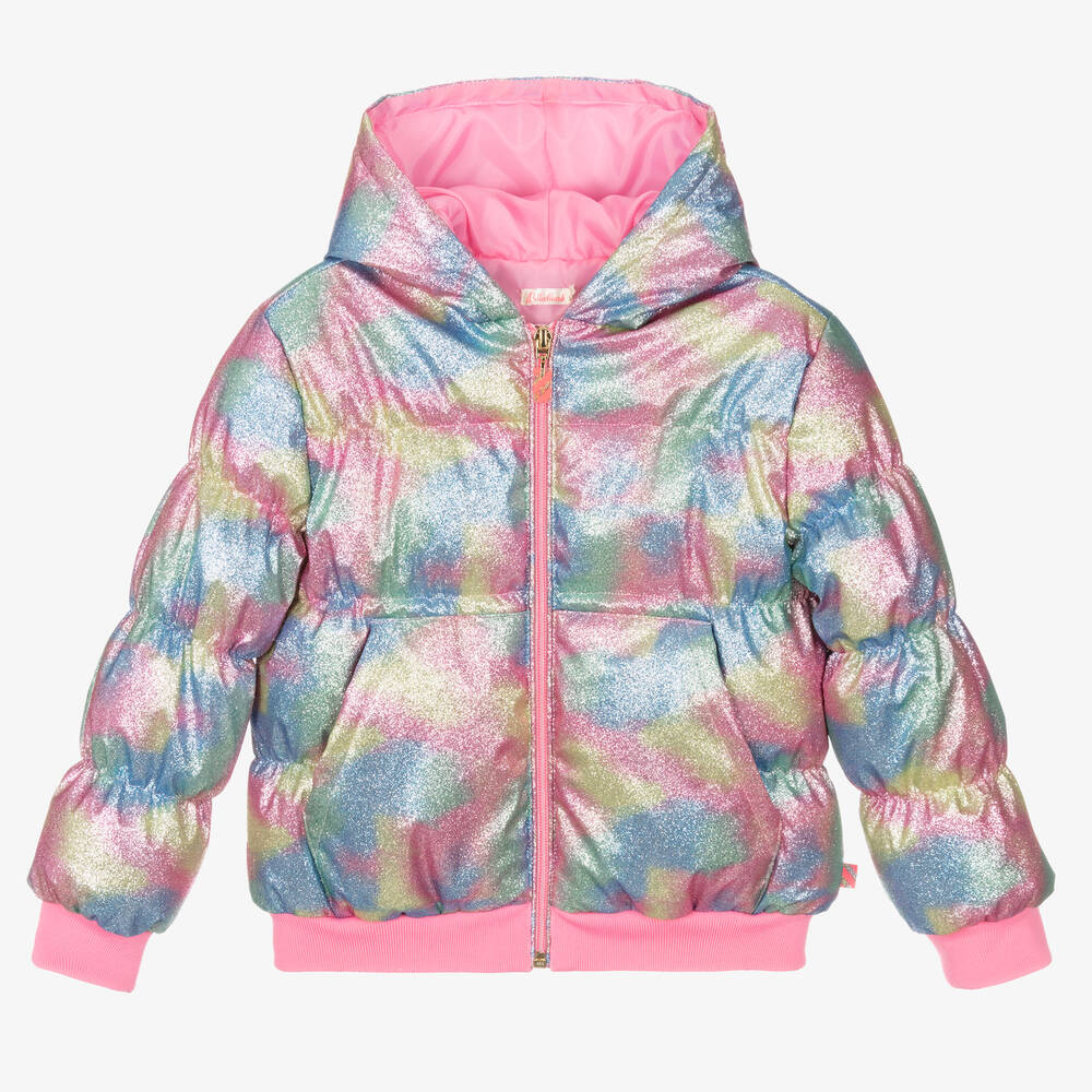 Billieblush - Girls Rainbow Puffer Jacket | Childrensalon