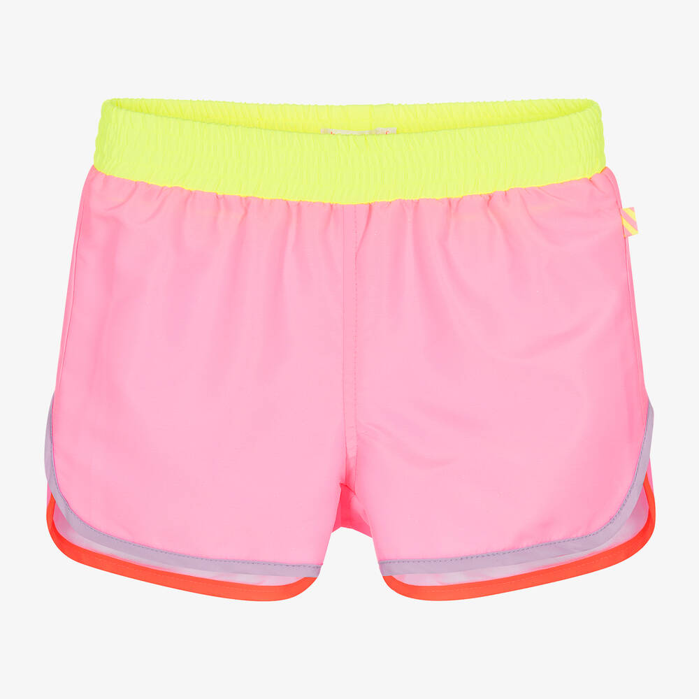 Billieblush - Girls Shimmery Pink Swim Shorts | Childrensalon