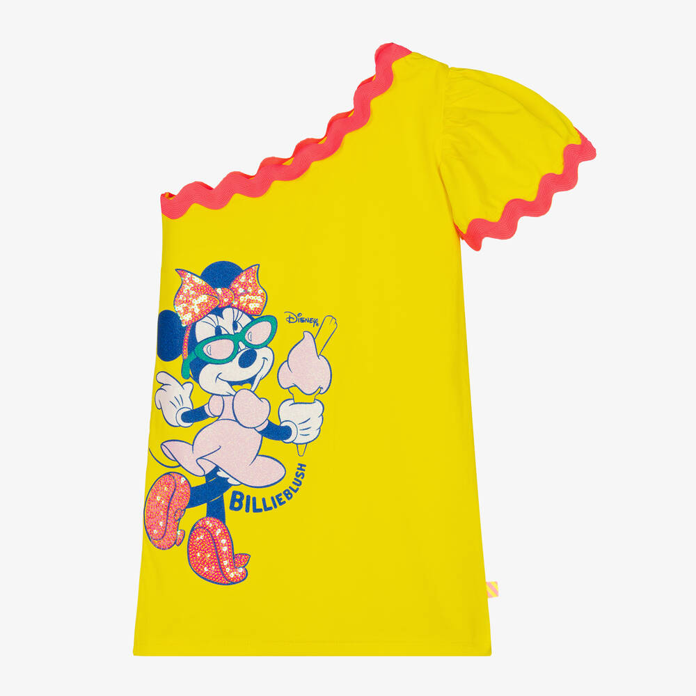 Billieblush - فستان بطبعة ديزني قطن لون أصفر للبنات | Childrensalon