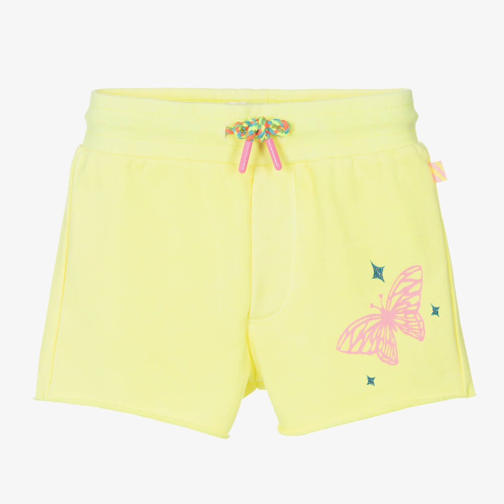 Billieblush - Girls Yellow Cotton Shorts | Childrensalon