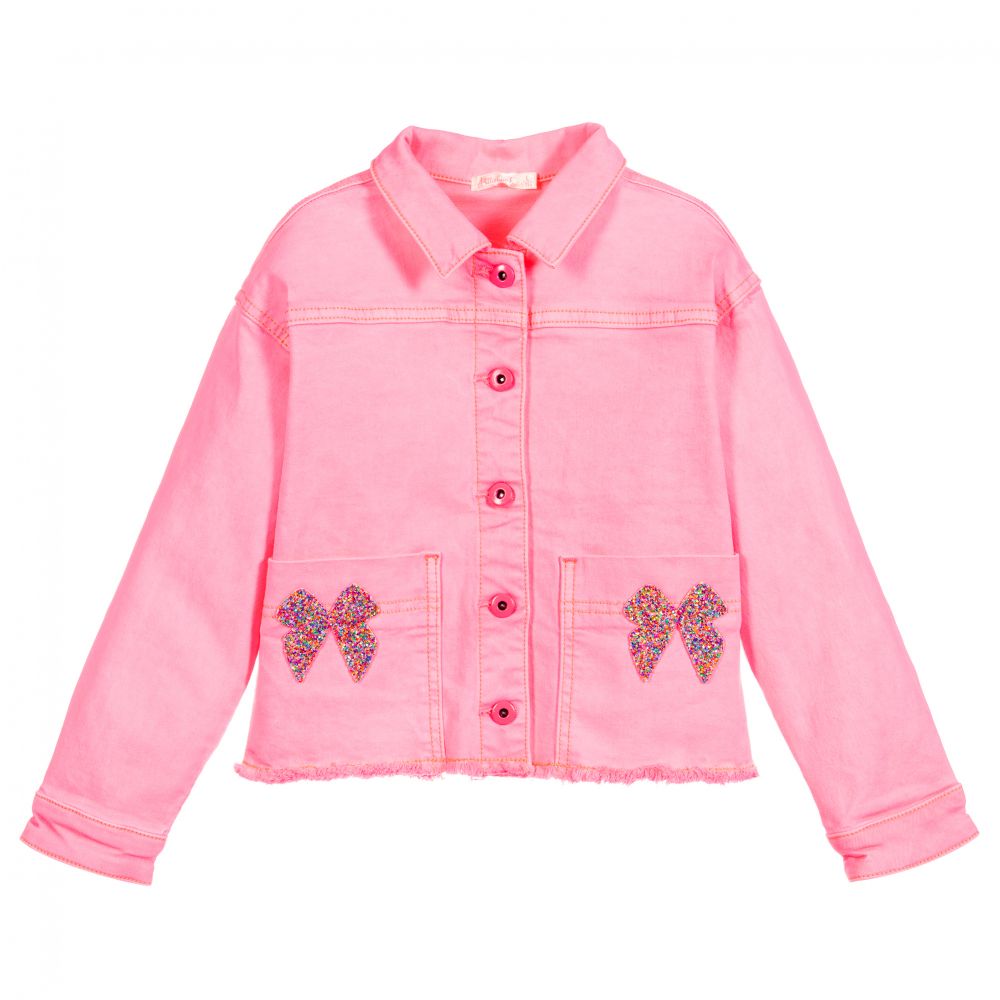 Billieblush - Neon Pink Denim Jacket | Childrensalon
