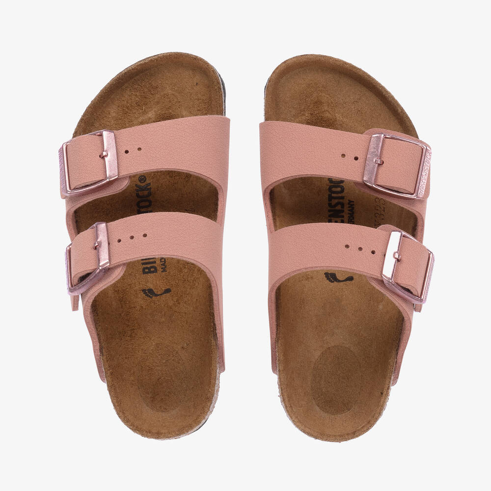 Birkenstock - Girls Dusky Pink Buckle Sandals | Childrensalon