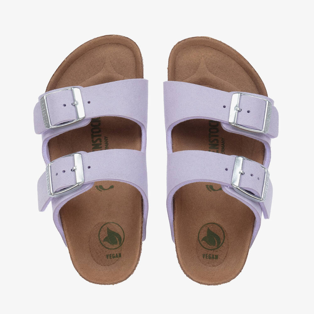 Birkenstock - Girls Lilac Purple Faux Leather Sandals | Childrensalon
