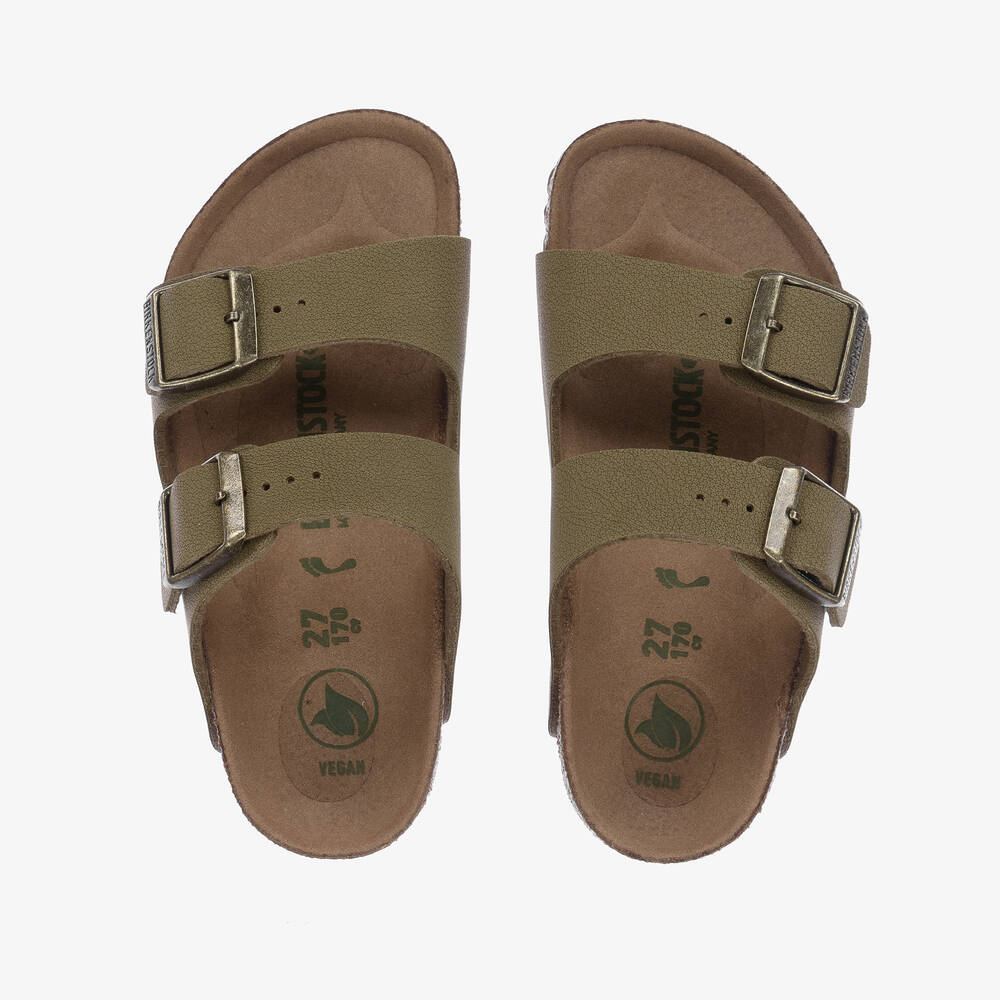 Birkenstock - Green Faux Leather Sandals | Childrensalon