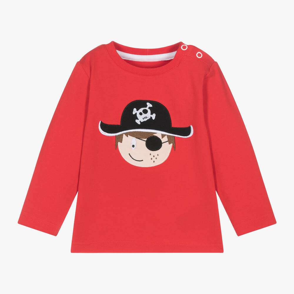 Blade & Rose - Boys Red Cotton Tim The Pirate Top | Childrensalon