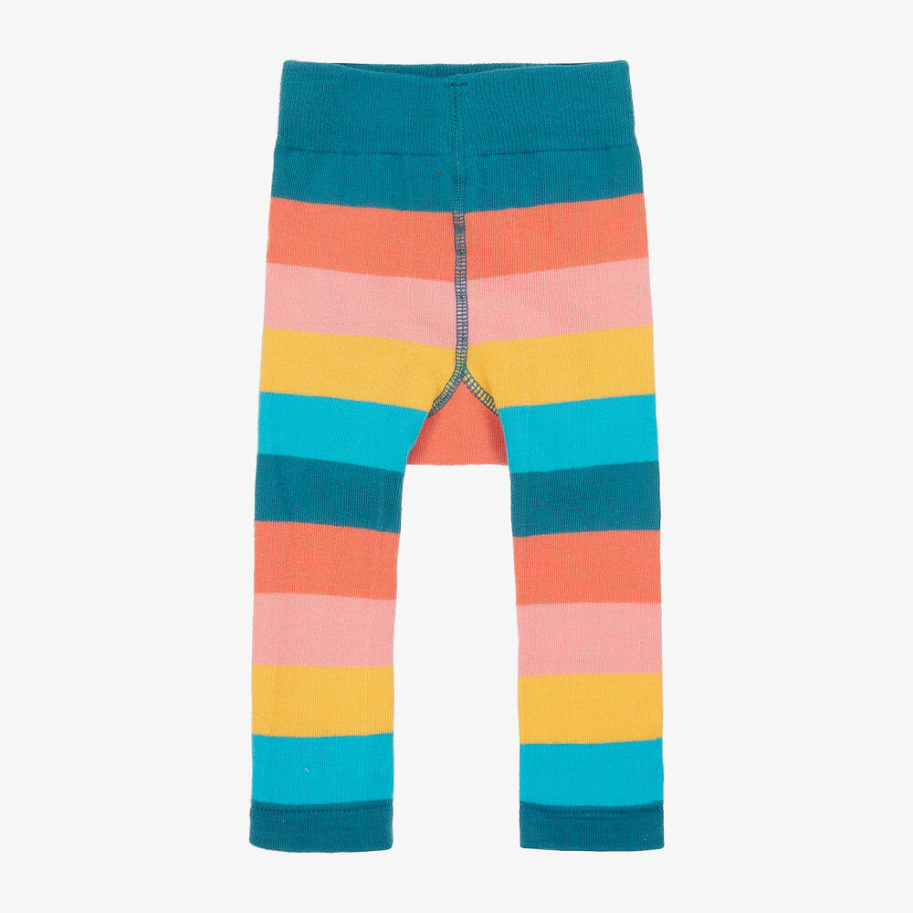 Blade & Rose - Girls Bonnie Highland Cow Striped Leggings | Childrensalon