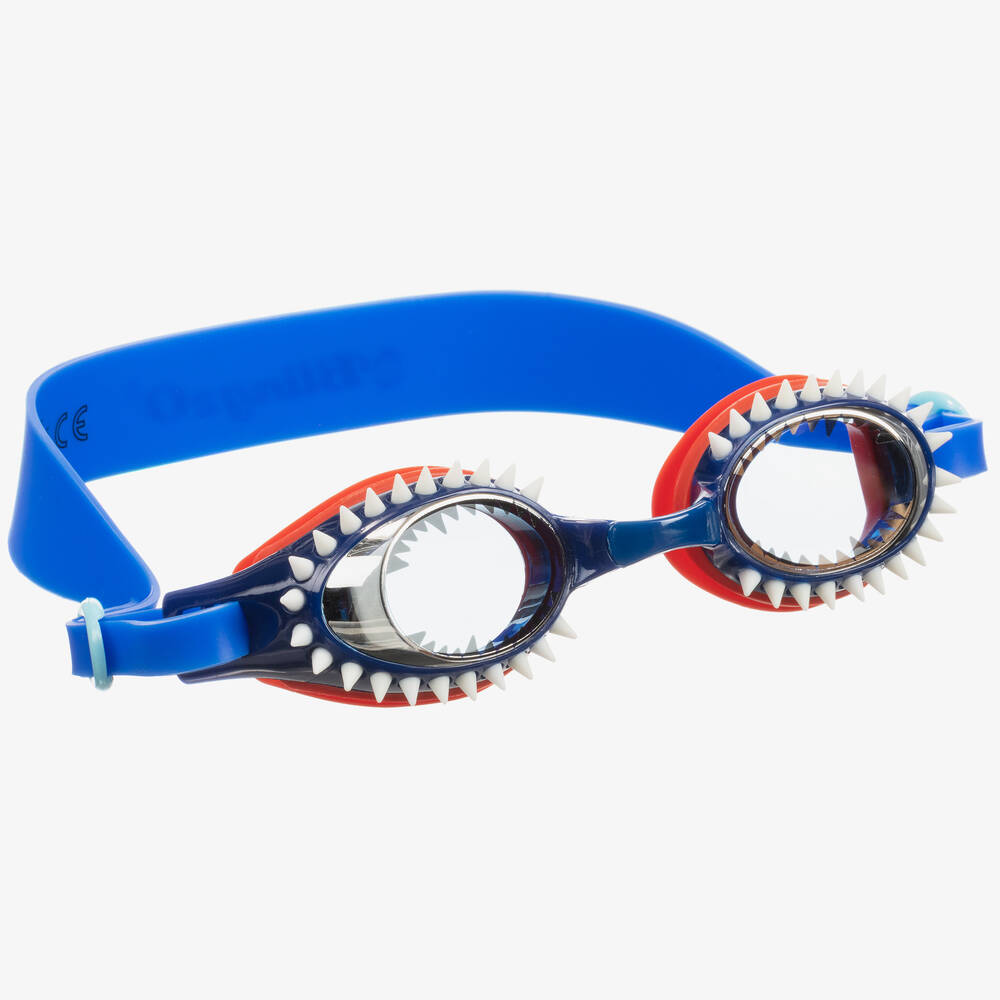 Bling2o - نظارات غوغلزللسباحة طبعة أسنان القرش لون أزرق وأحمر للأولاد | Childrensalon