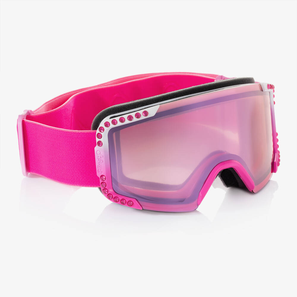 Bling2o - Masque de ski rose à strass pour fille | Childrensalon
