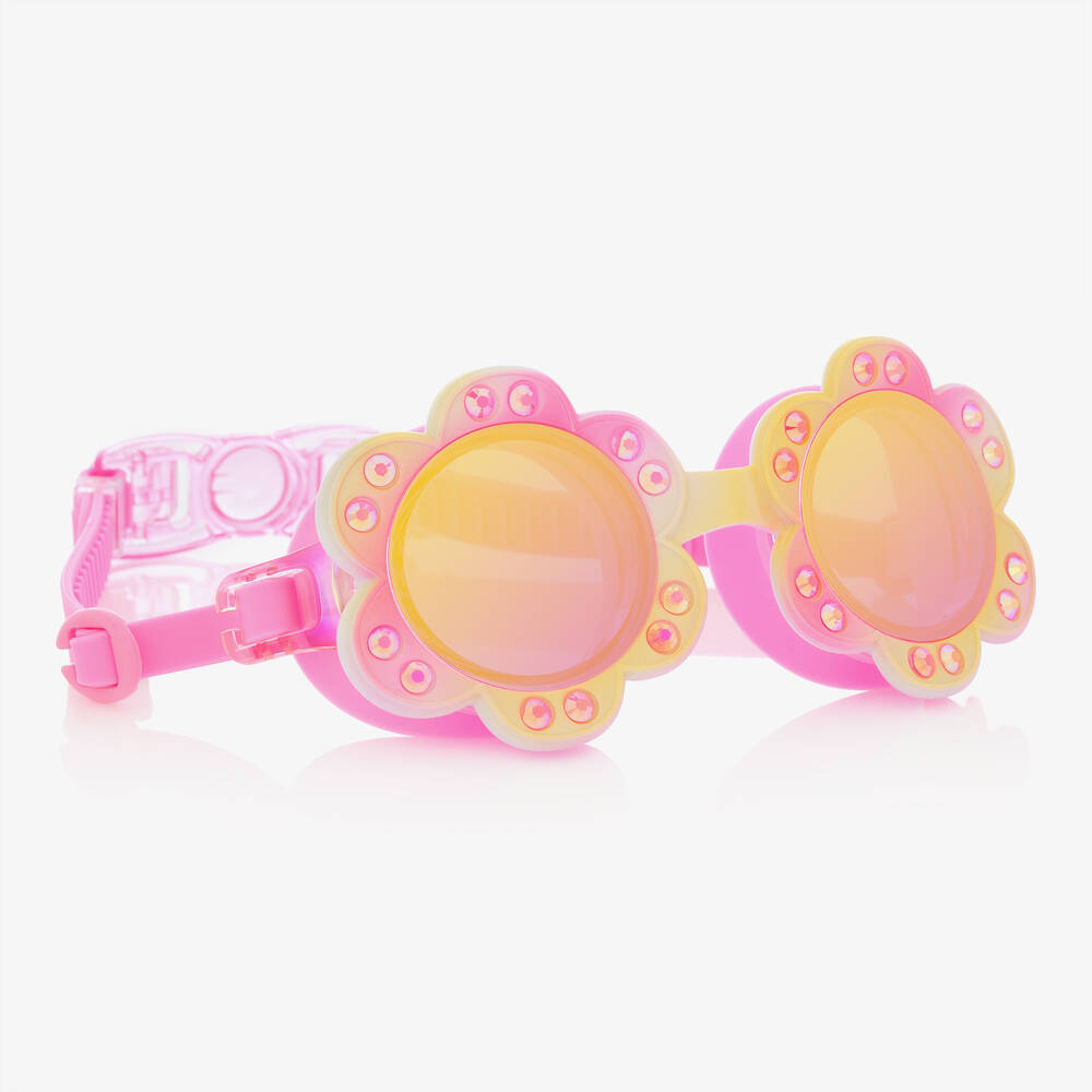 Bling2o - Girls Pink Flower Swimming Goggles | Childrensalon
