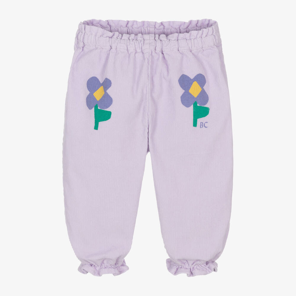 Bobo Choses - Baby Girls Purple Organic Cotton Cord Trousers | Childrensalon