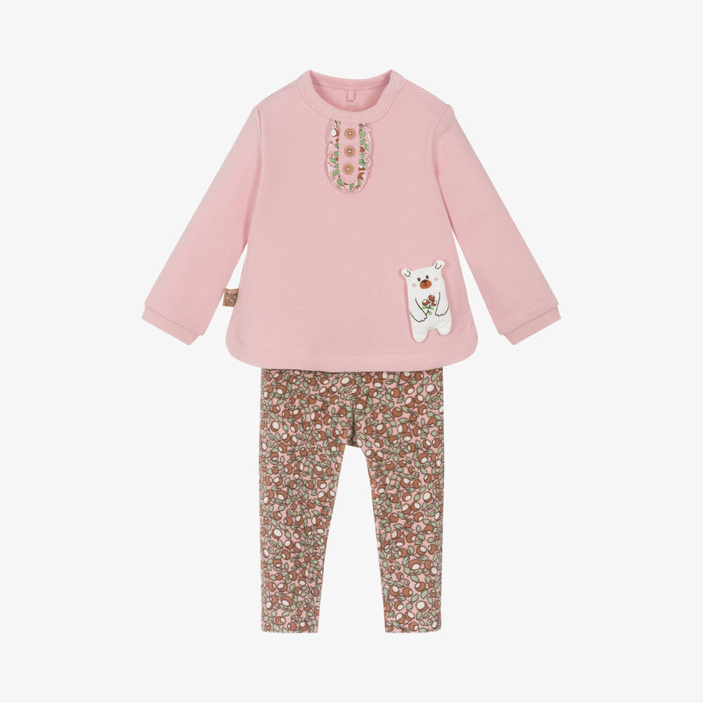 Boboli - Baby Girls Pink Leggings Set  | Childrensalon